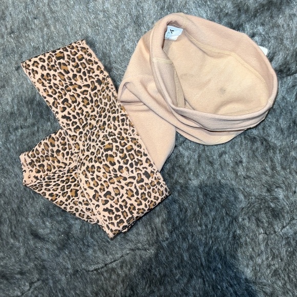 Fashion fleece lined leopard print leggings Sz M - Picture 5 of 12